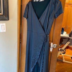 Satin Wrap Maxi